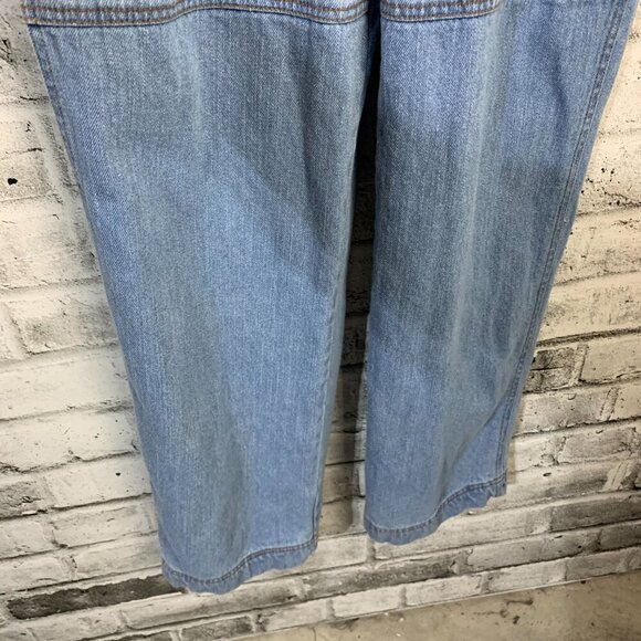 Vintage 90s Nevada Oversized Baggy Fit Carpenter Cargo Denim Overalls - Picture 4 of 9